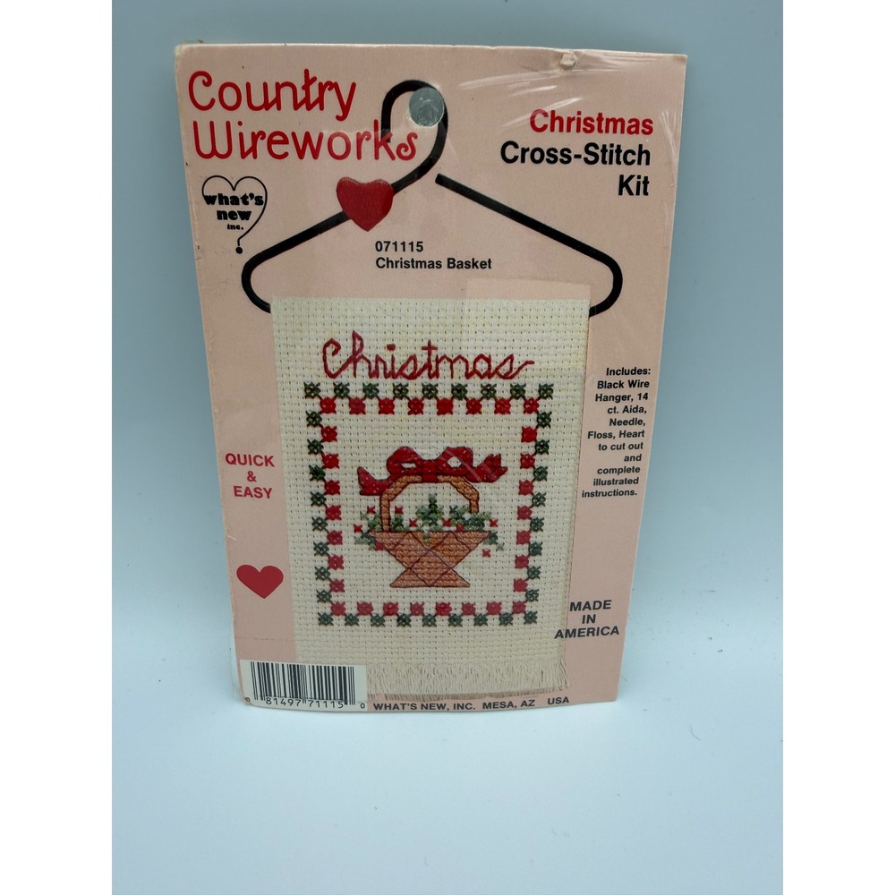 Country Wireworks Christmas Basket Cross-Stitch Kit 071115 What's New Inc USA